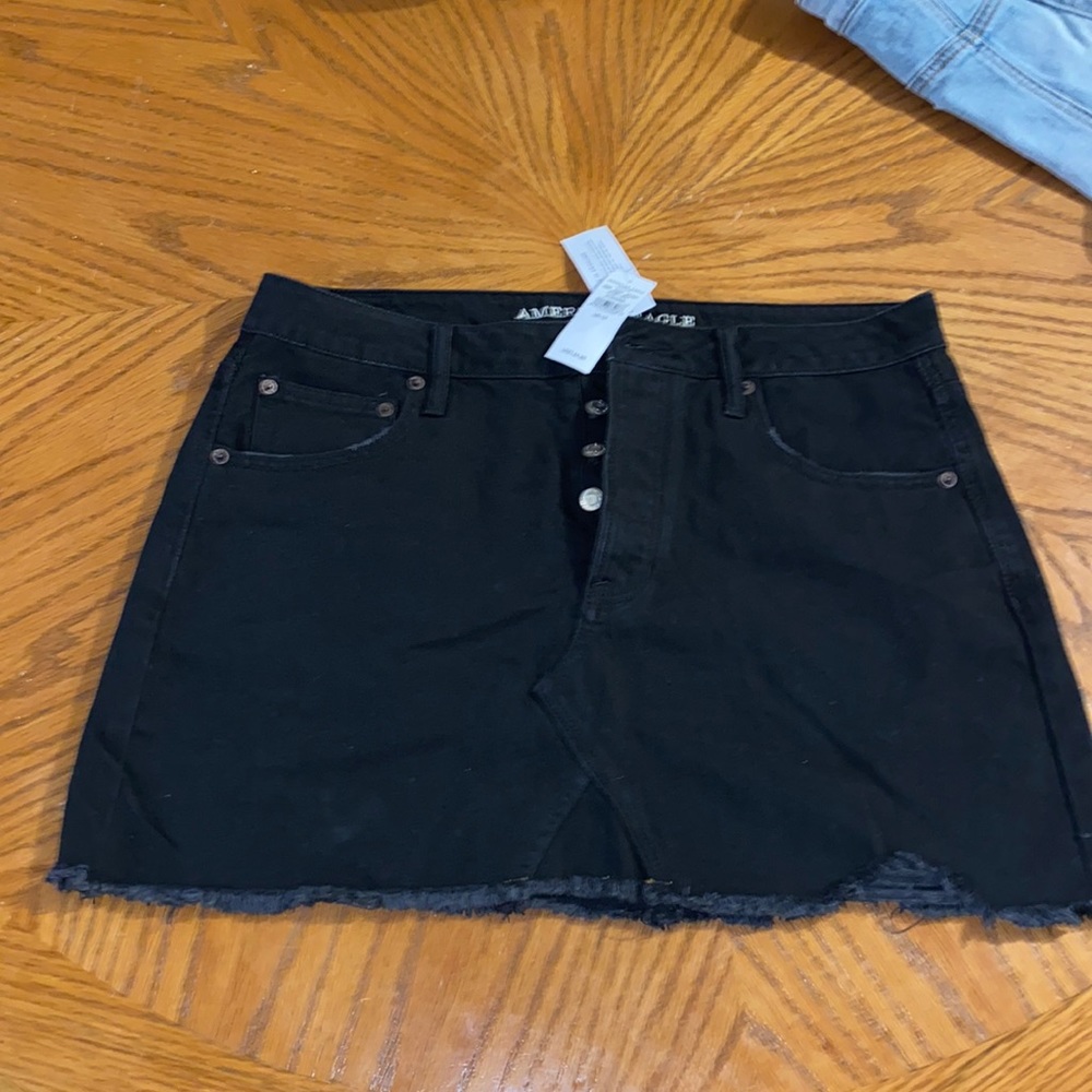 NWT Black jean skirt